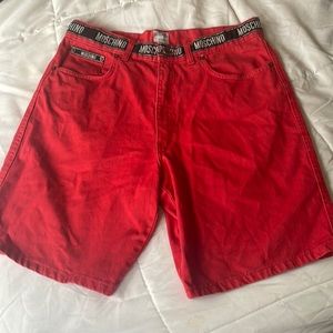 Beautiful Red MOSCHINO red mens shorts!